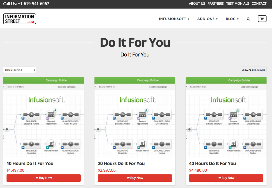 information-street-pricing-page