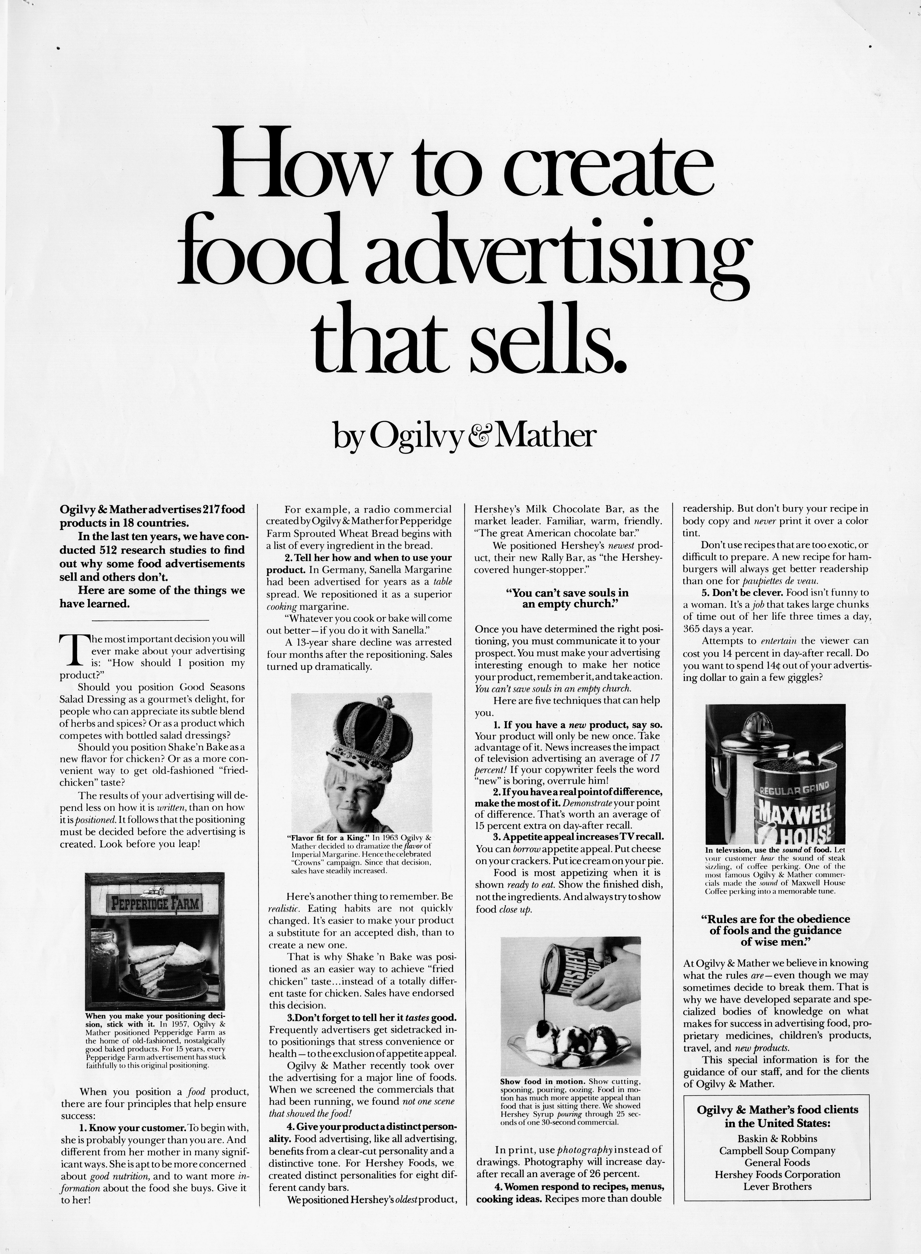 Food advertising