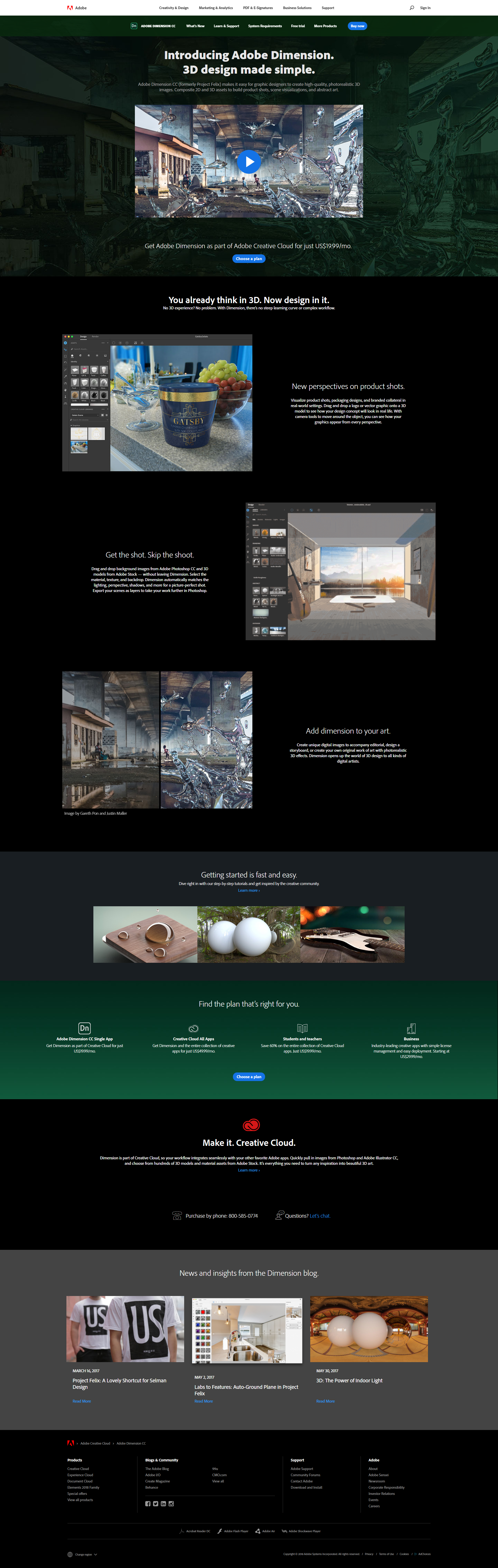 Adobe-Dimension-sales-page