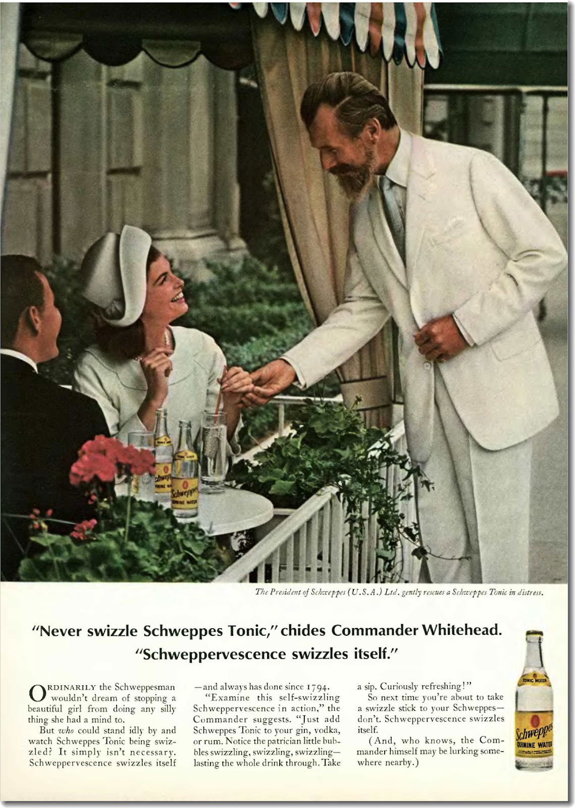 Schweppes-whitesuit, June 04, 1966