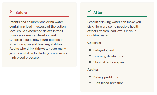 Label Bullet Example Make “Warning Labels” more effective with using bullet lists | Swipefile
