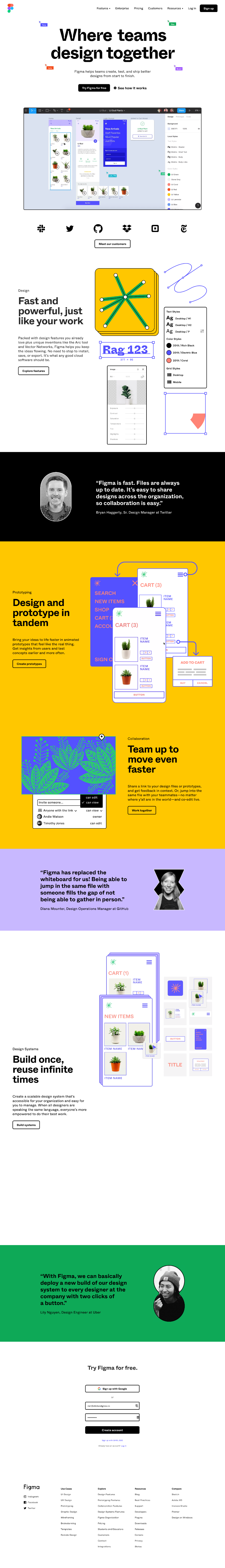 Figma home page