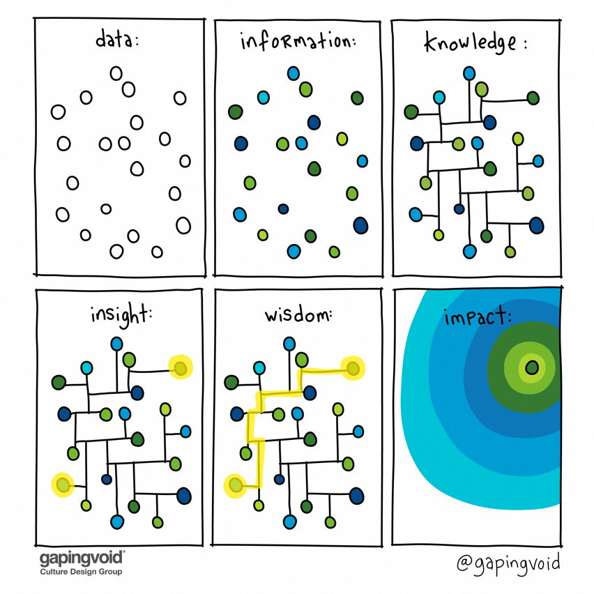 gaping void from data to impact cartoon