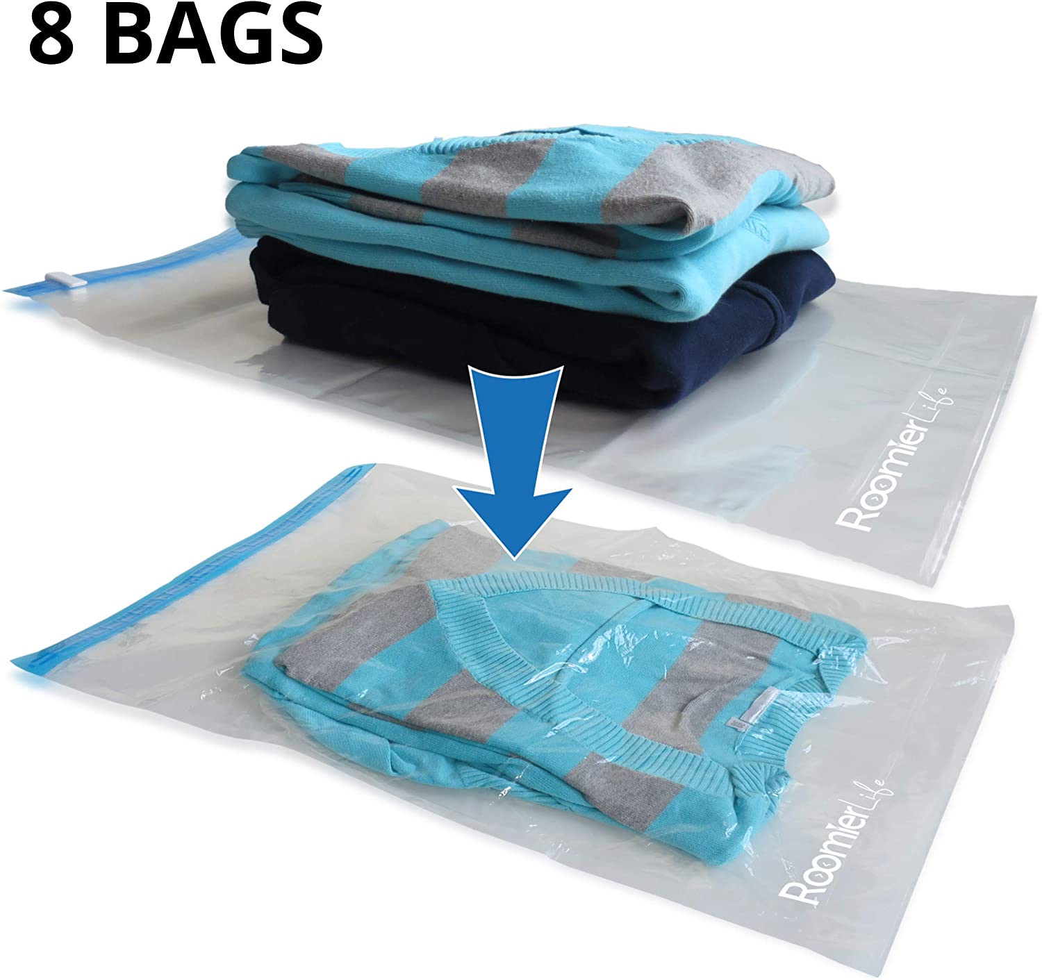 compression bag before after