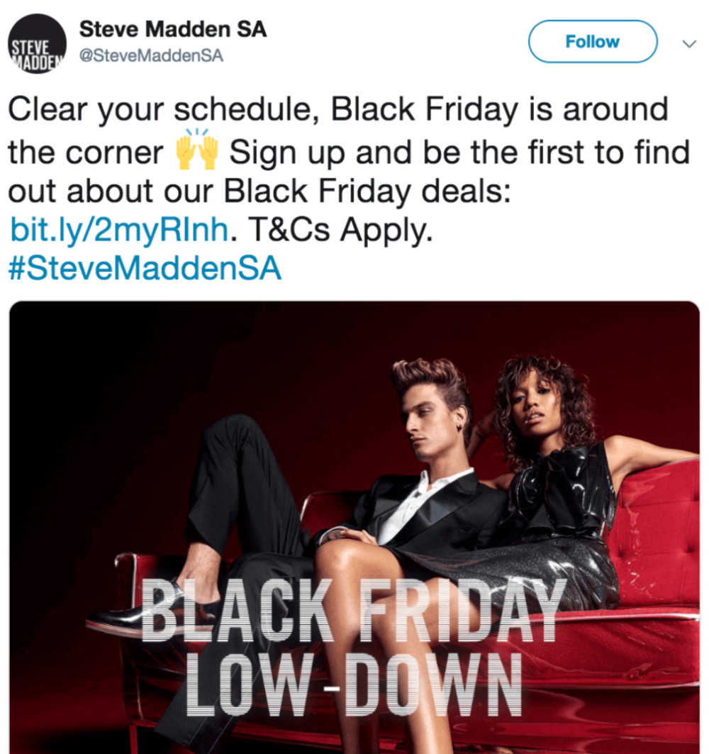 steve-madden-black-friday-opt-in-tweet