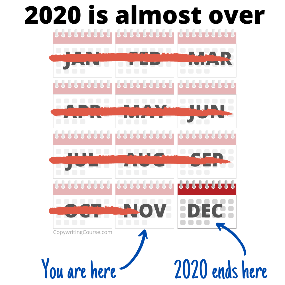 2020 almost over calendar