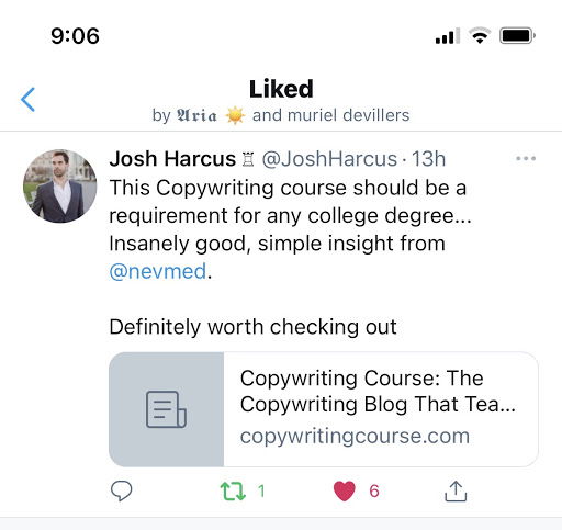 josh harcus about copywriting course