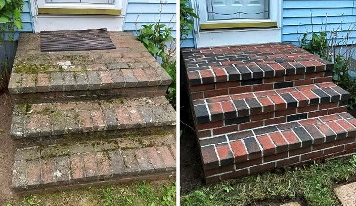 before and after stairs