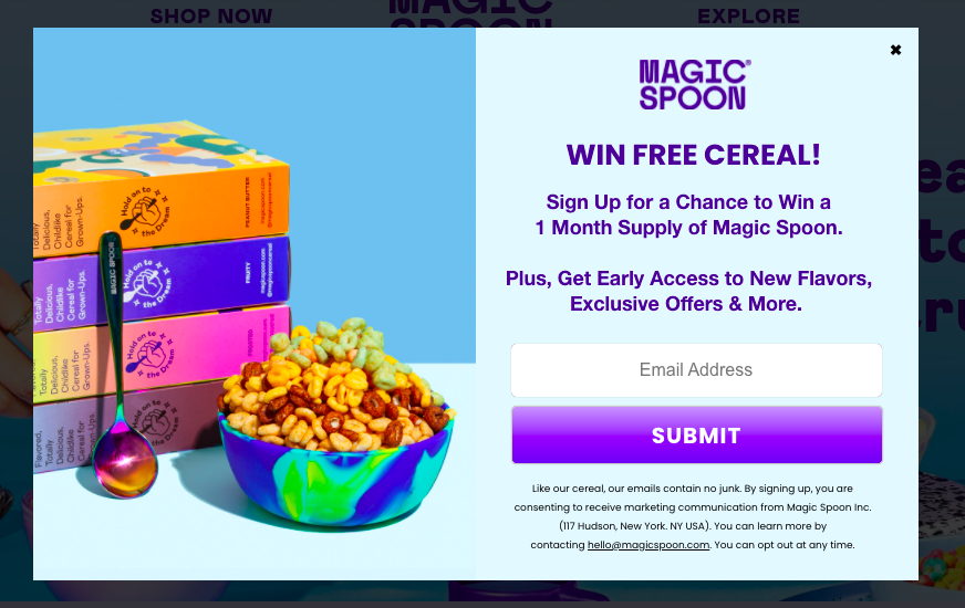 magc spoon popup free prize offer