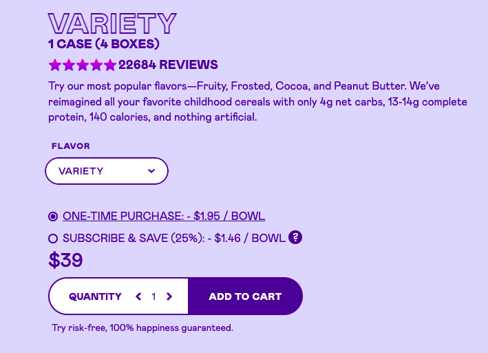 magic spoon pricing table