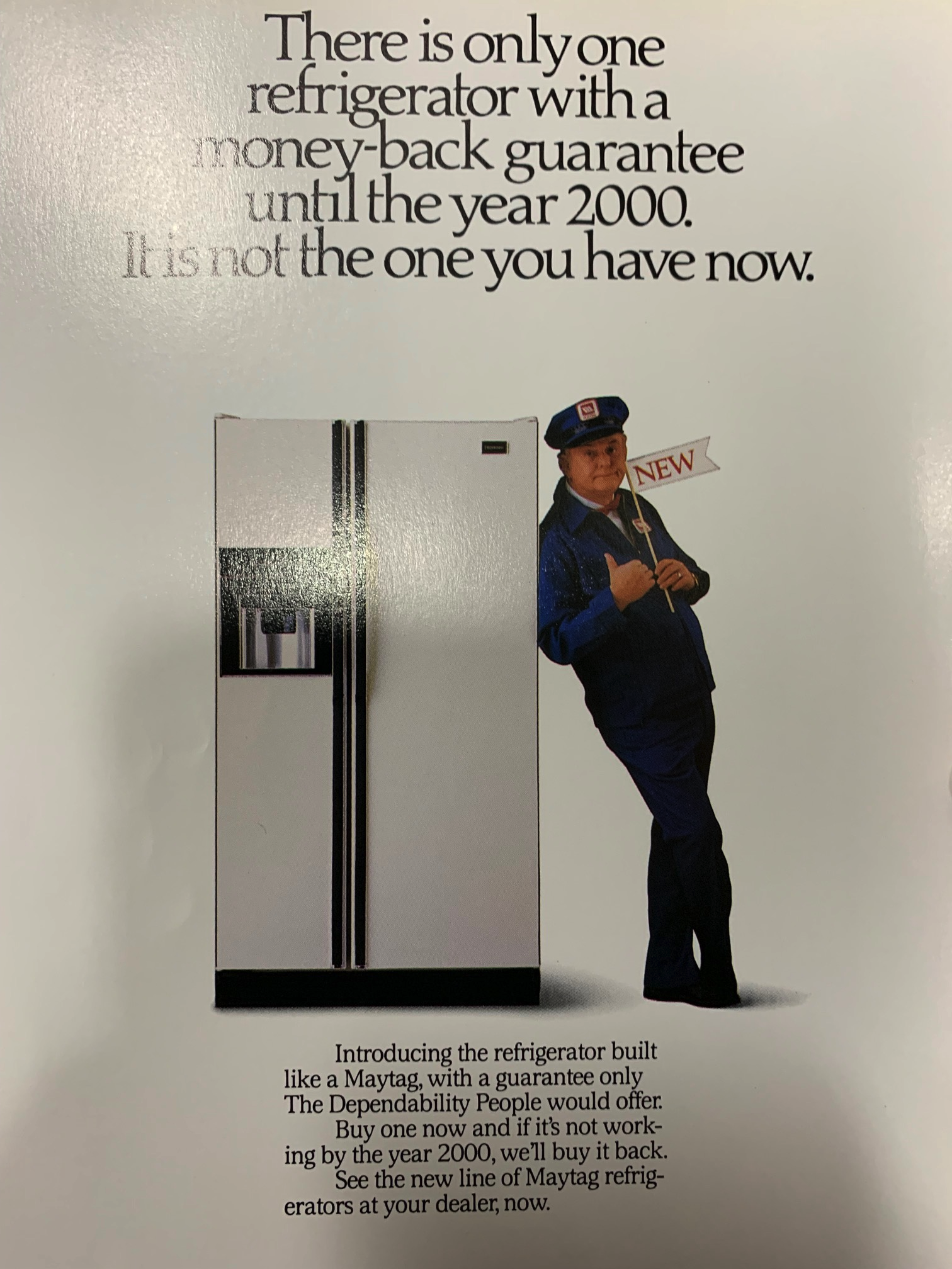 old fridge ad money back