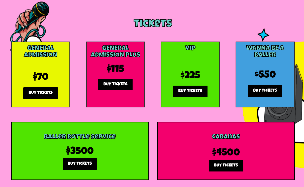 colorful pricing