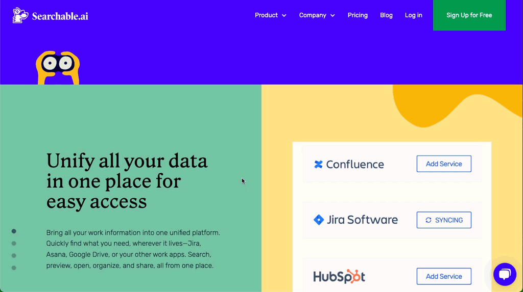 Interactive Homepage copy for features benefits | Swipefile