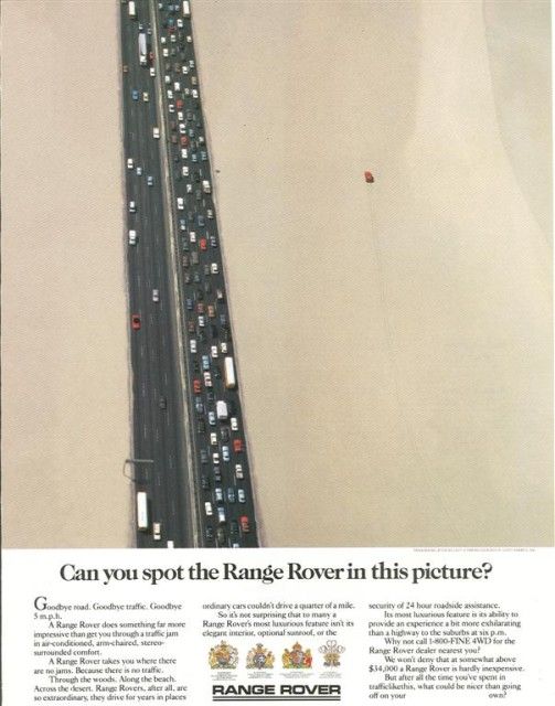 range rover vintage ad