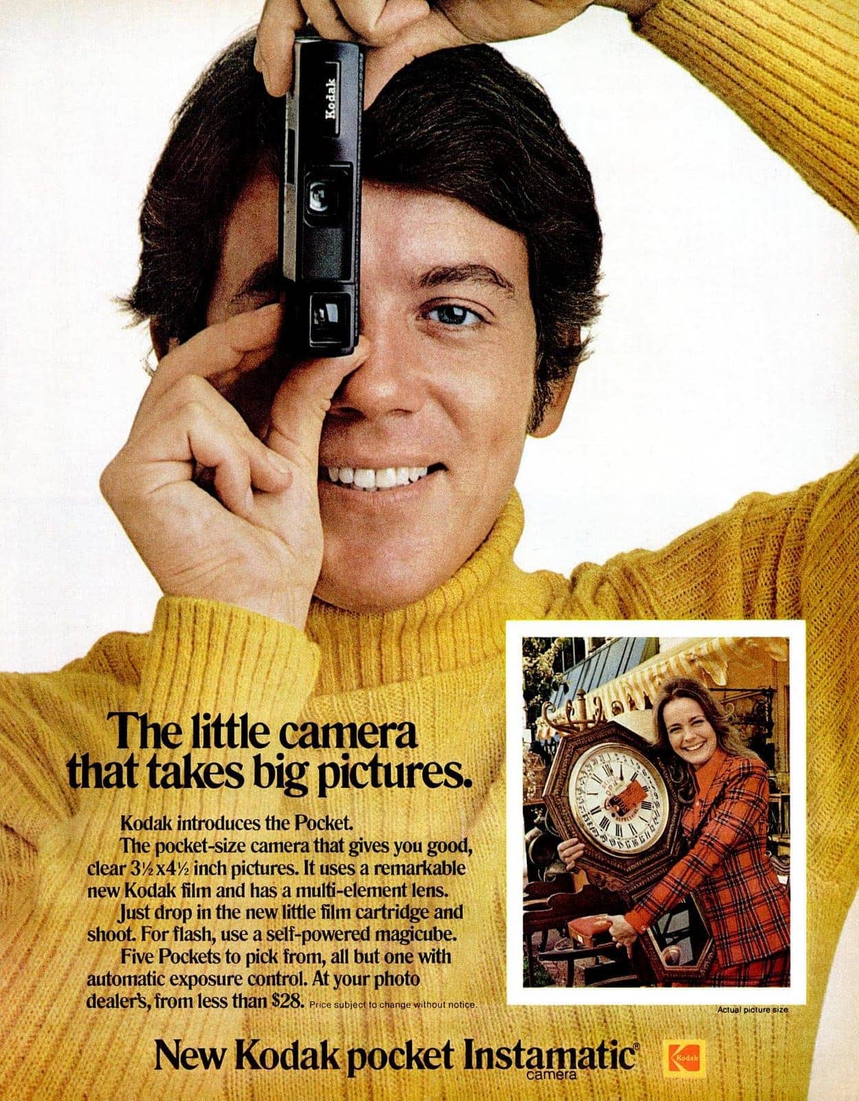 1972 Pocket Instamatic vinatage camera ad