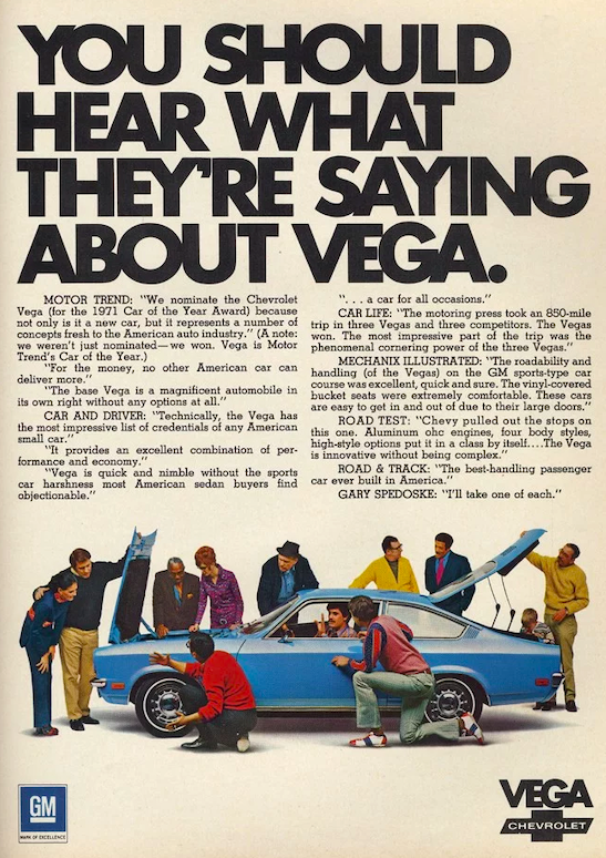 vinatge car ad