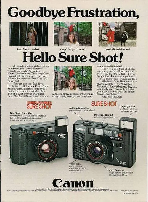 vintage camera ad