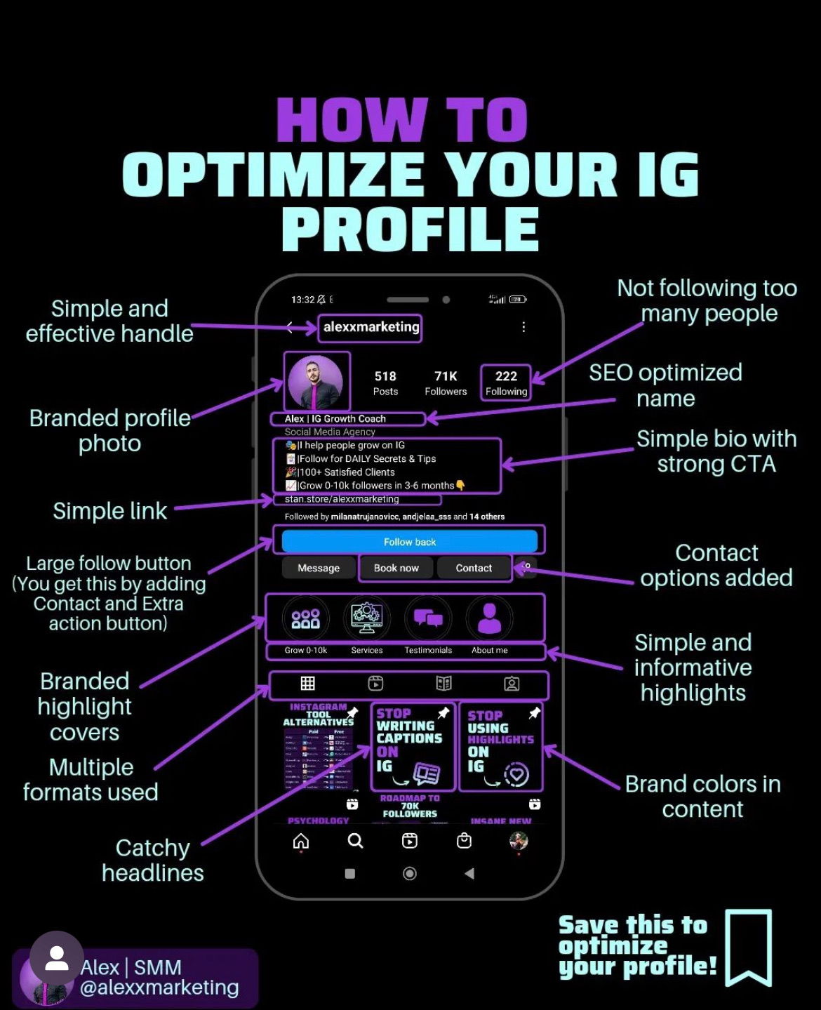 Optimize your Instagram profile mockup | SwipeFile