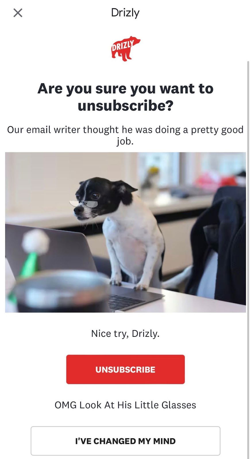 Great-unsubscribe-email-from-drizly