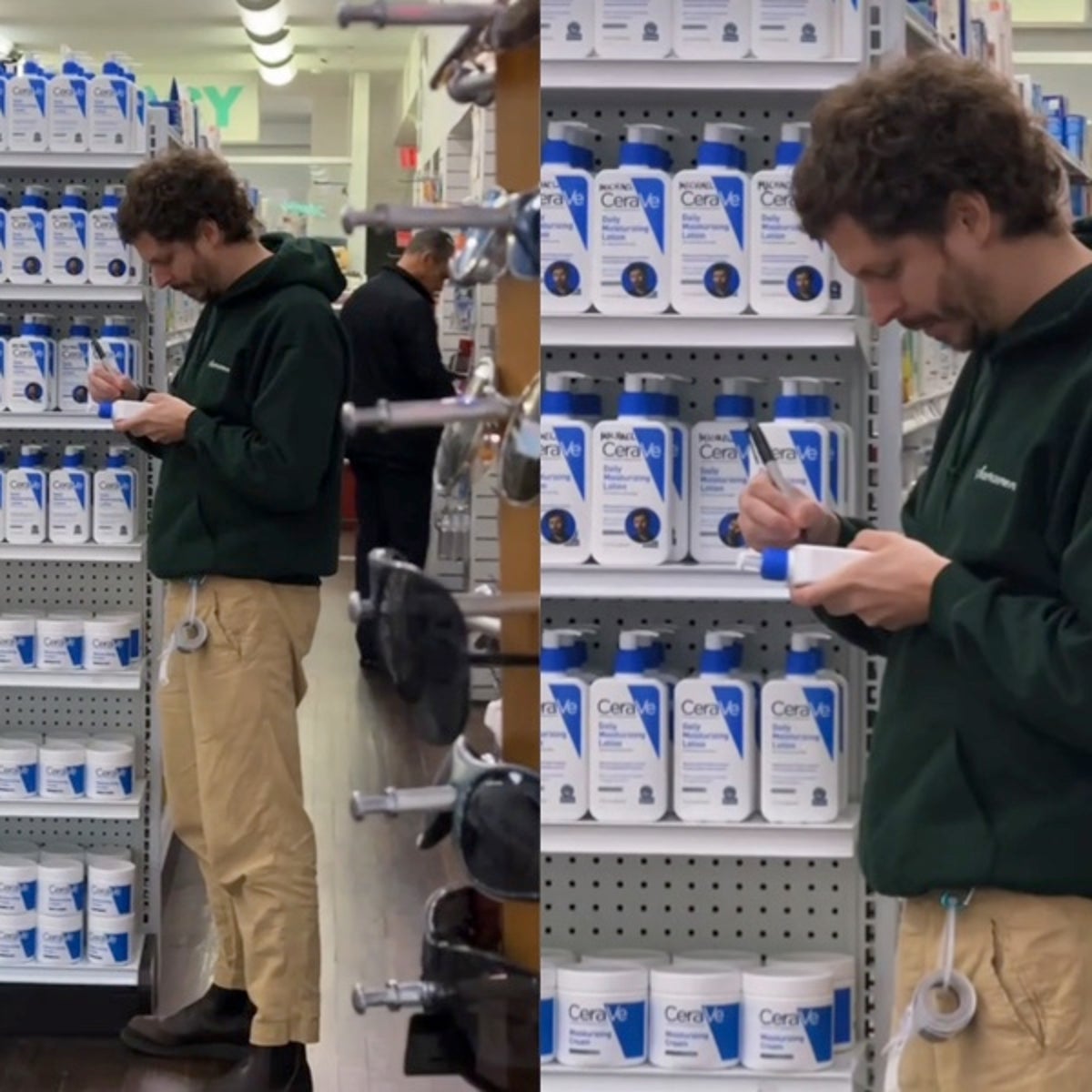 Michael Cera sparks confusion after he's spotted signing bottles of CeraVe lotion | The Independent