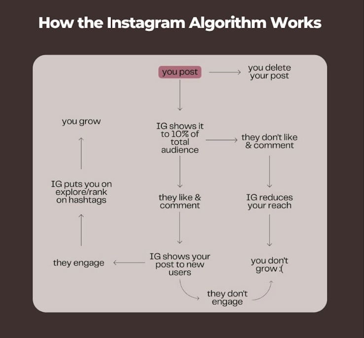 How the Instagram Algorithm Works Flowchart | SwipeFile