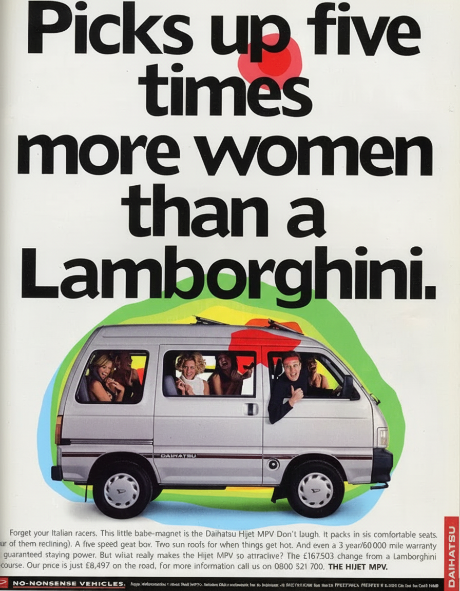 VAN 看板 This Van Outsmarted Lamborghini's Marketing | Swipefile