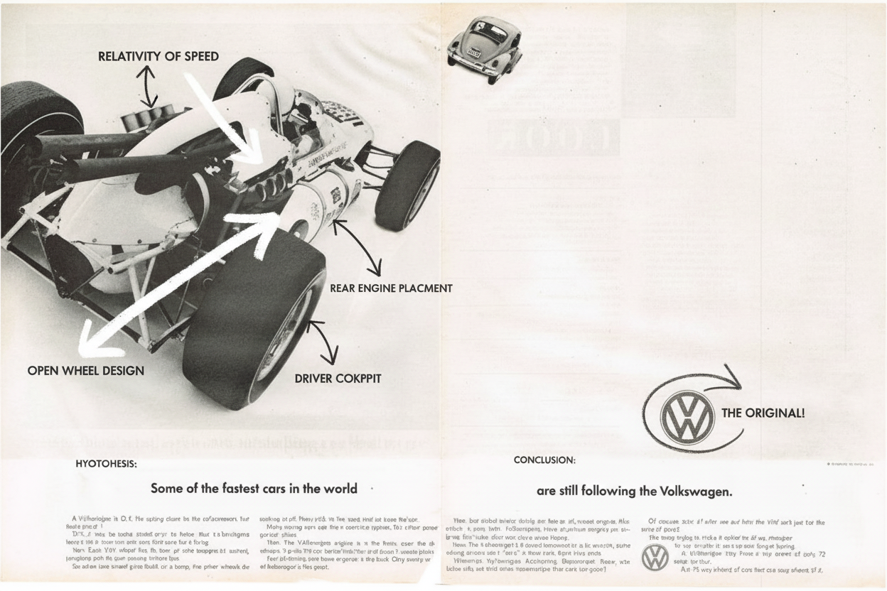 Annotated sketchbook style