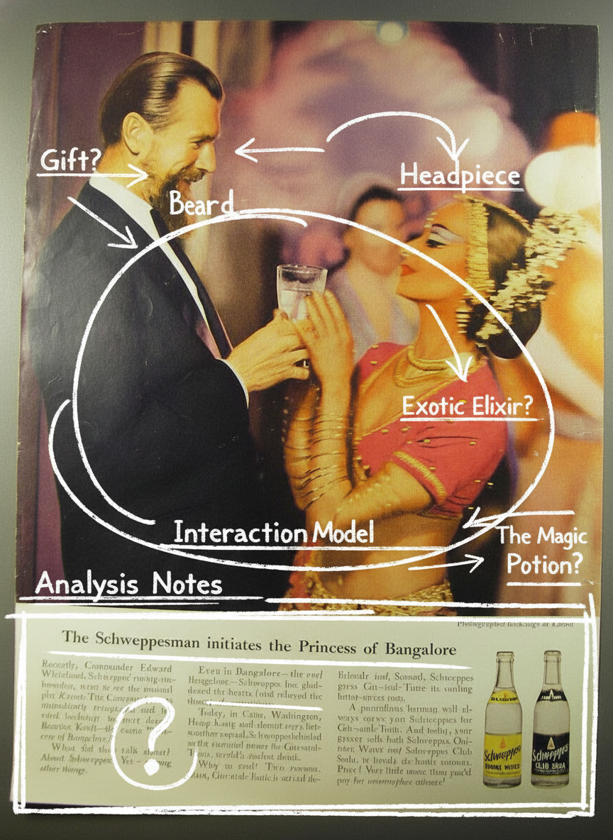 Annotated sketchbook style