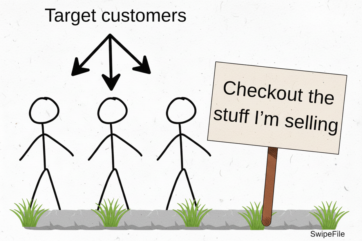 Hand-drawn pen style