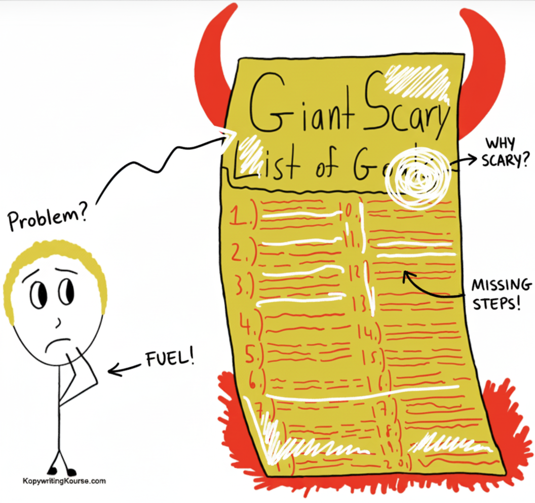 Annotated sketchbook style