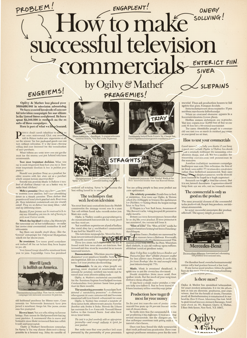 Annotated sketchbook style