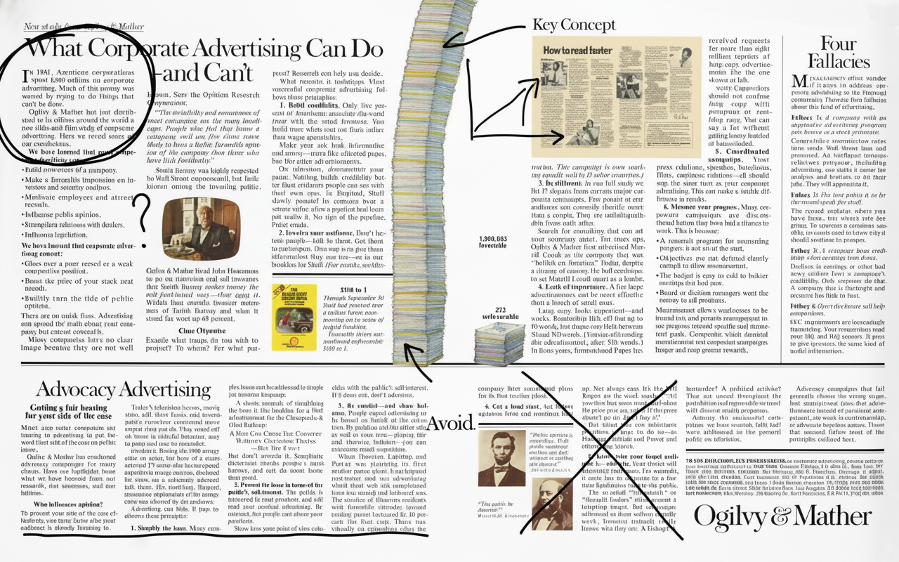 Annotated sketchbook style