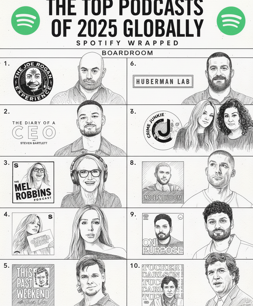 The Top Spotify Podcasts of 2025: What Dominated the Charts | Swipefile