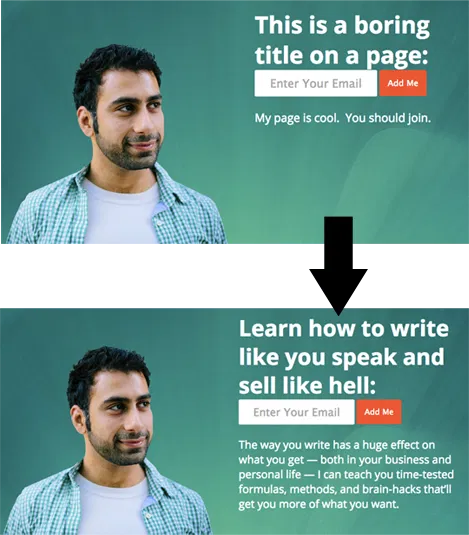 Before and After Editing Webpage