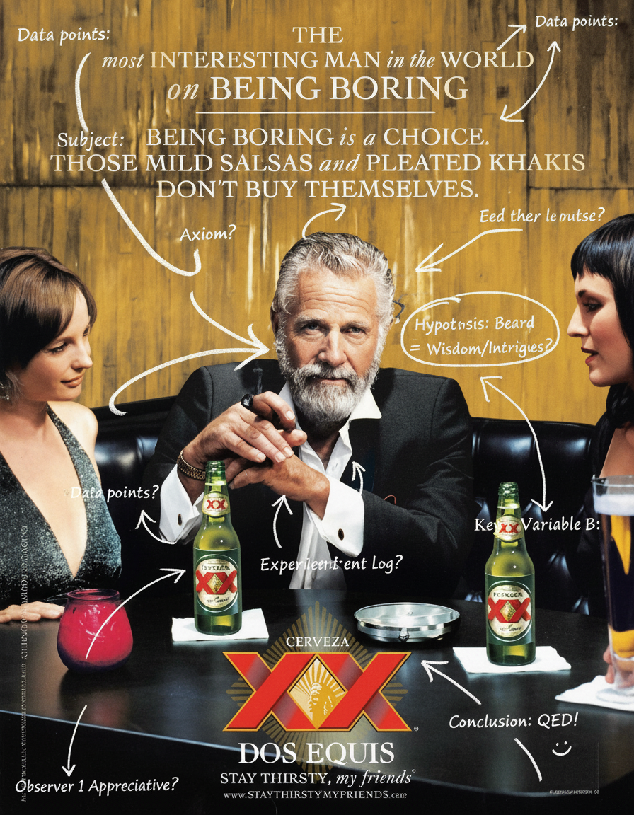 Annotated sketchbook style