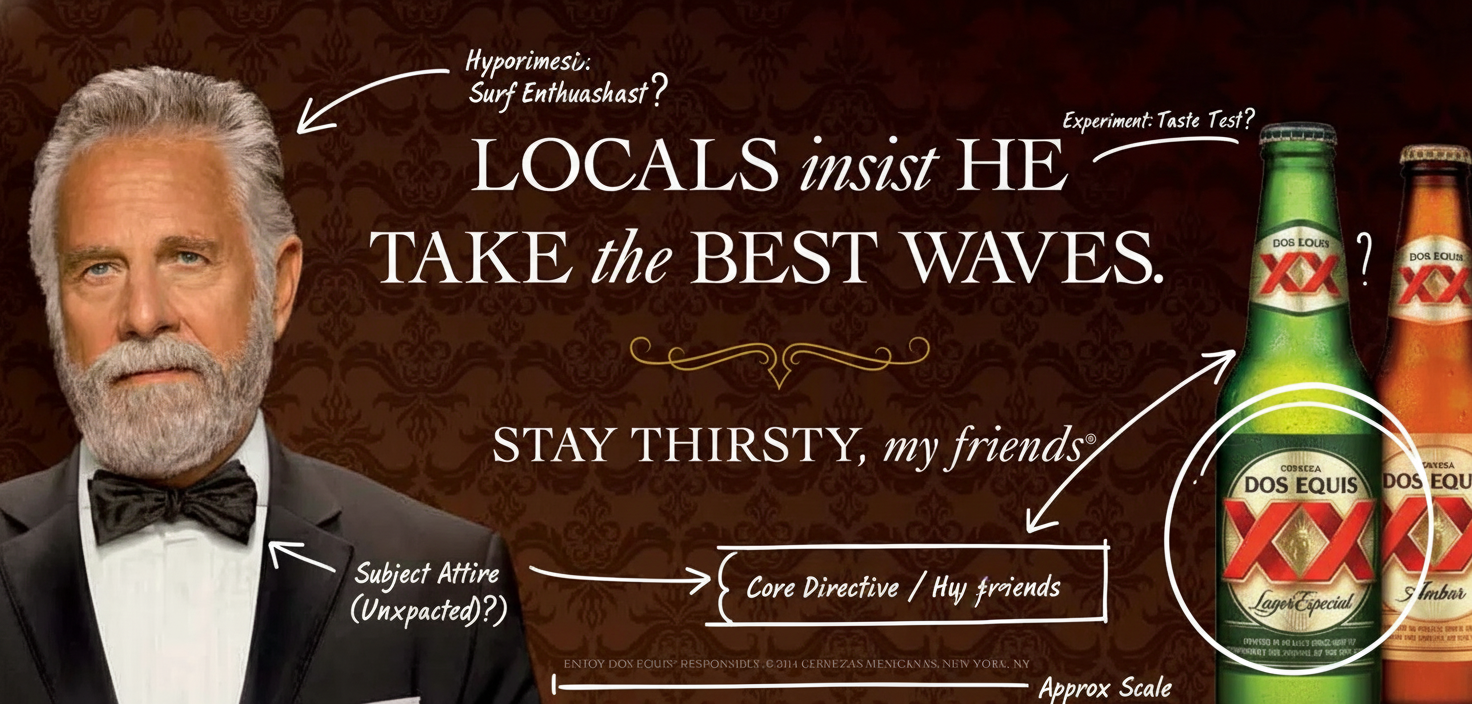 Annotated sketchbook style