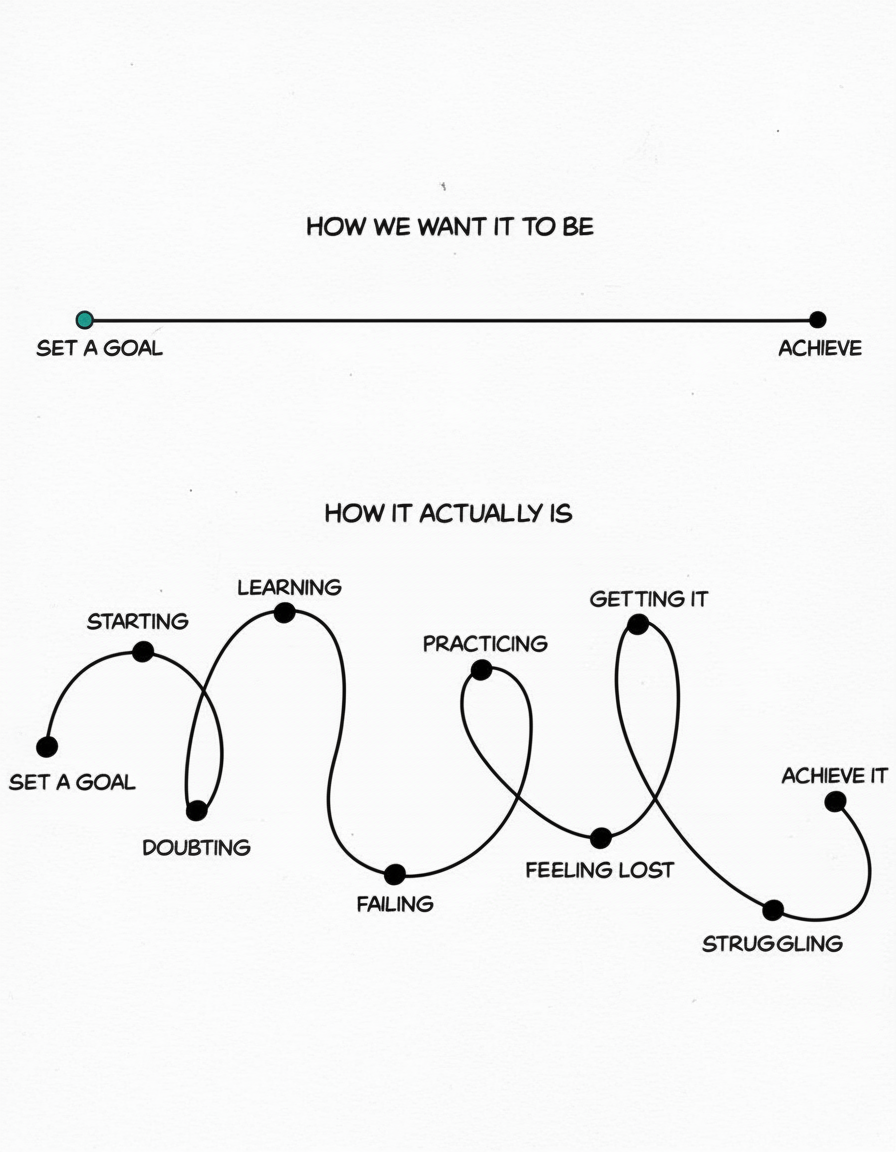 Hand-drawn pen style