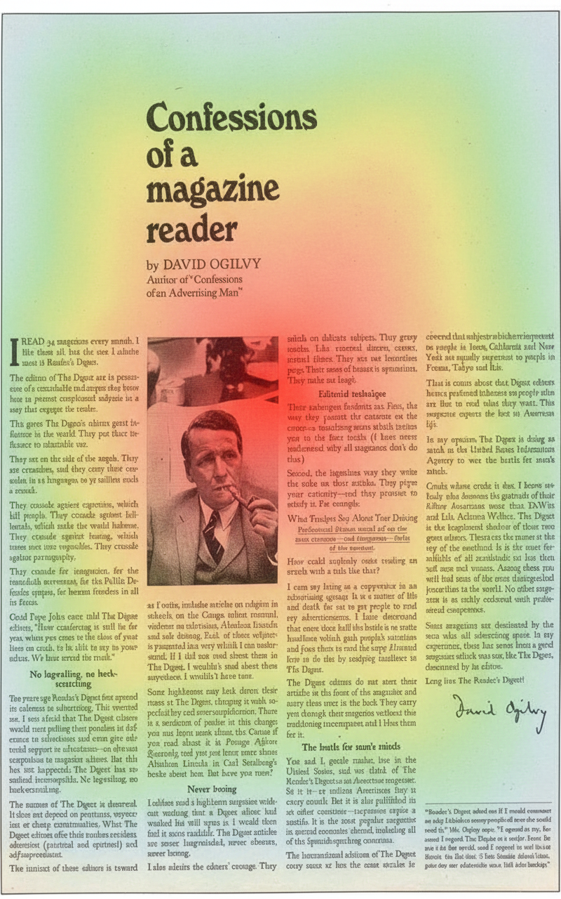 Eye-tracking heatmap