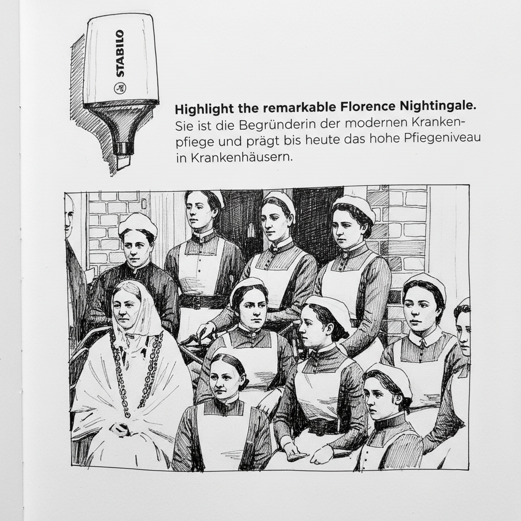 Hand-drawn pen style