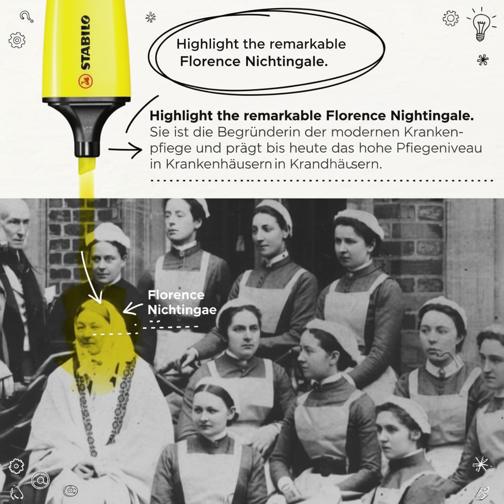 Annotated sketchbook style