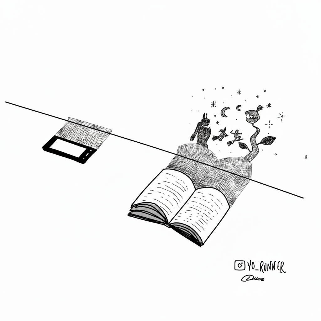 Hand-drawn pen style