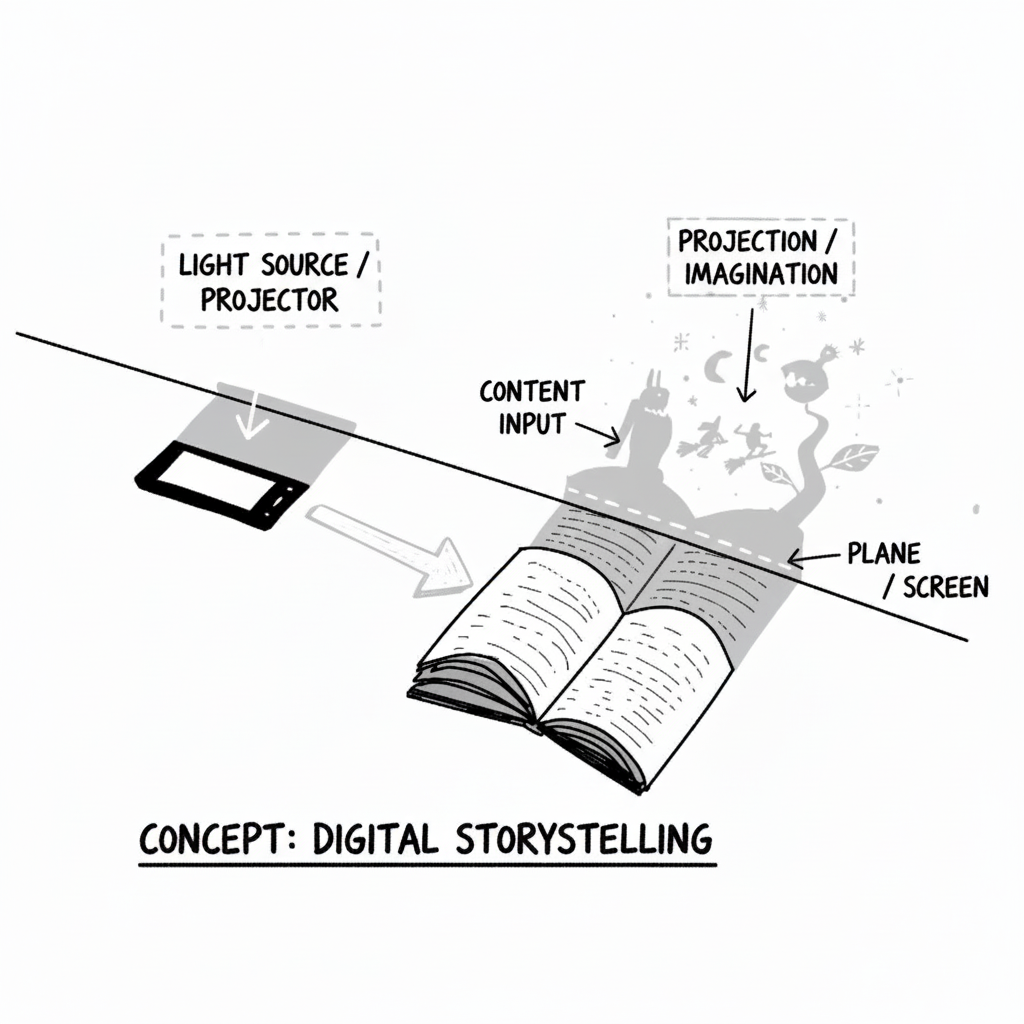 Annotated sketchbook style