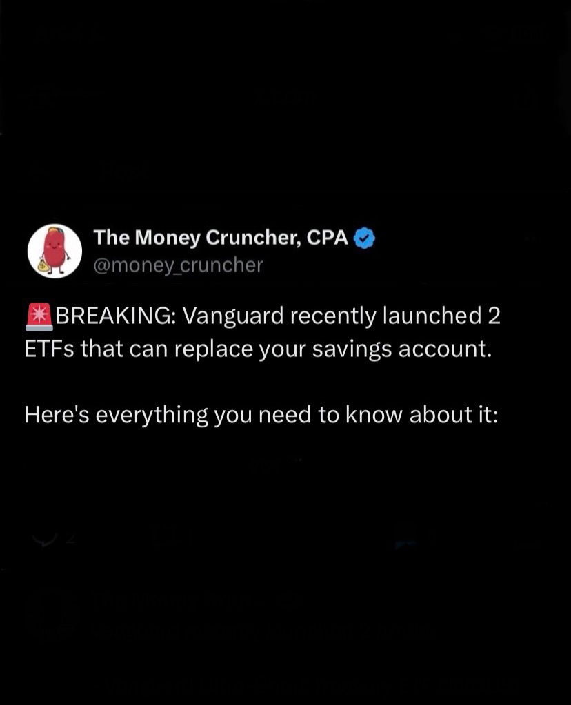 Follow me @themoneycruncher for more tips!

The new fund can replace your savings account.

It holds treasury bills and is state/local tax free on the “interest”!

Definitely something g to consider for your short term savings!

Follow me @themoneycruncher for more tips!

#savings #personalfinance