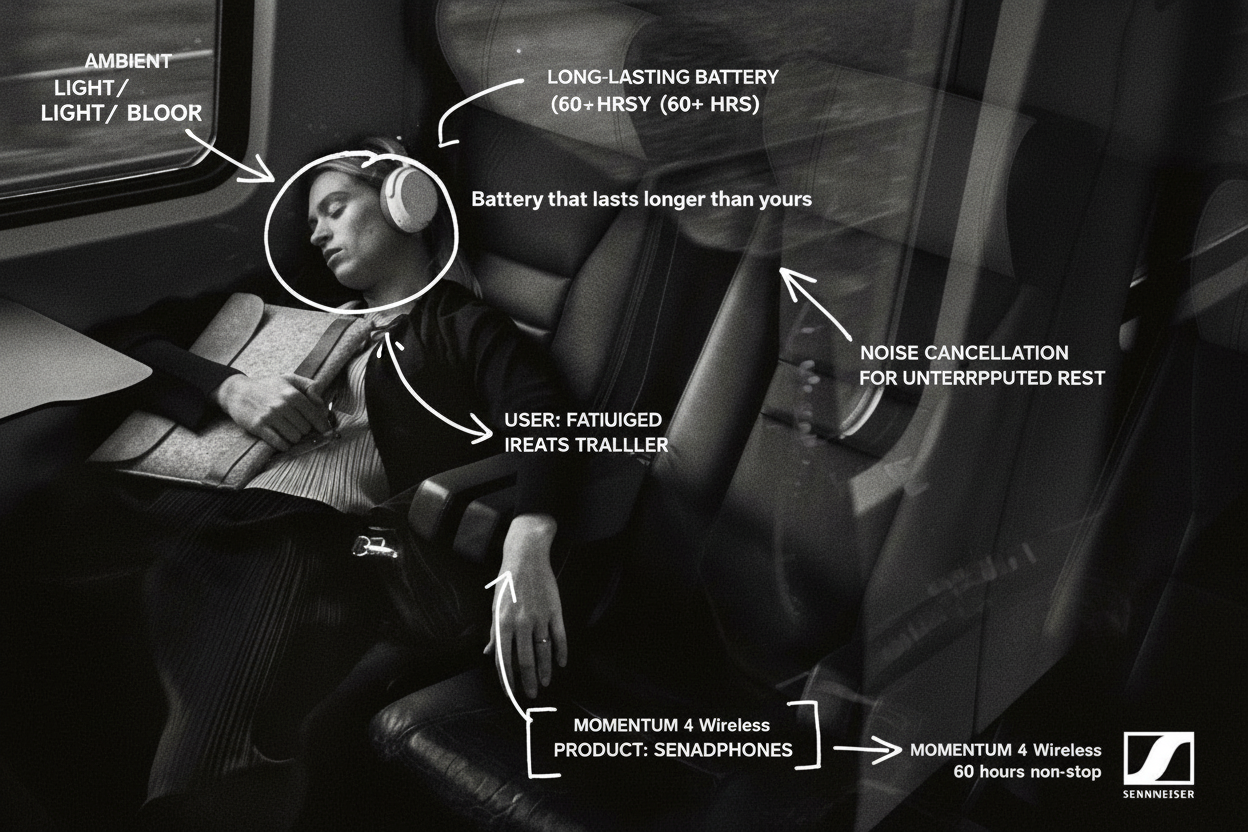 Annotated sketchbook style