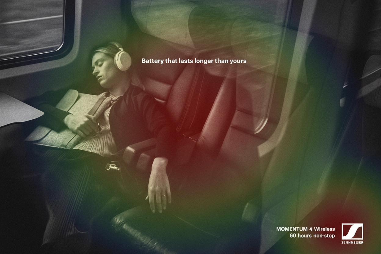 Eye-tracking heatmap