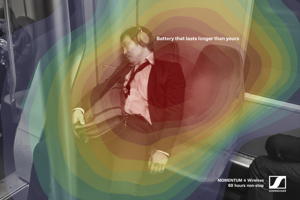 Eye-tracking heatmap