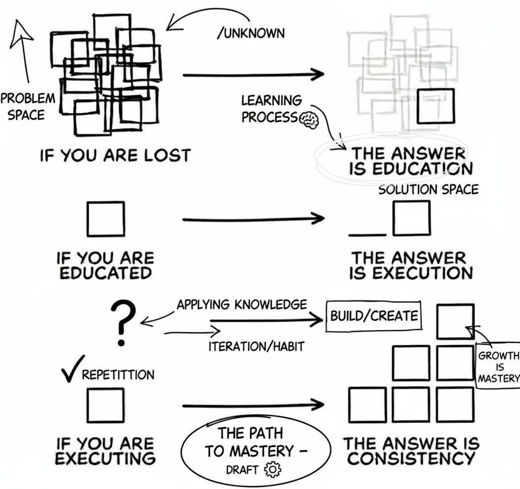 Annotated sketchbook style