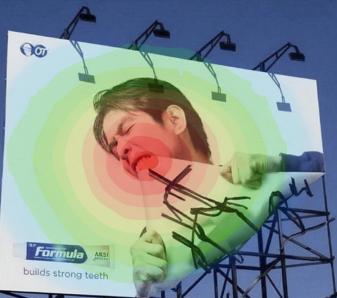 Eye-tracking heatmap