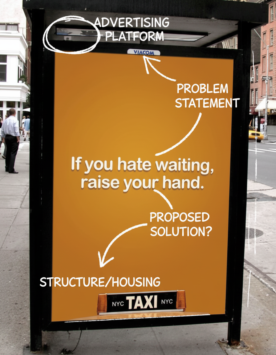 Annotated sketchbook style