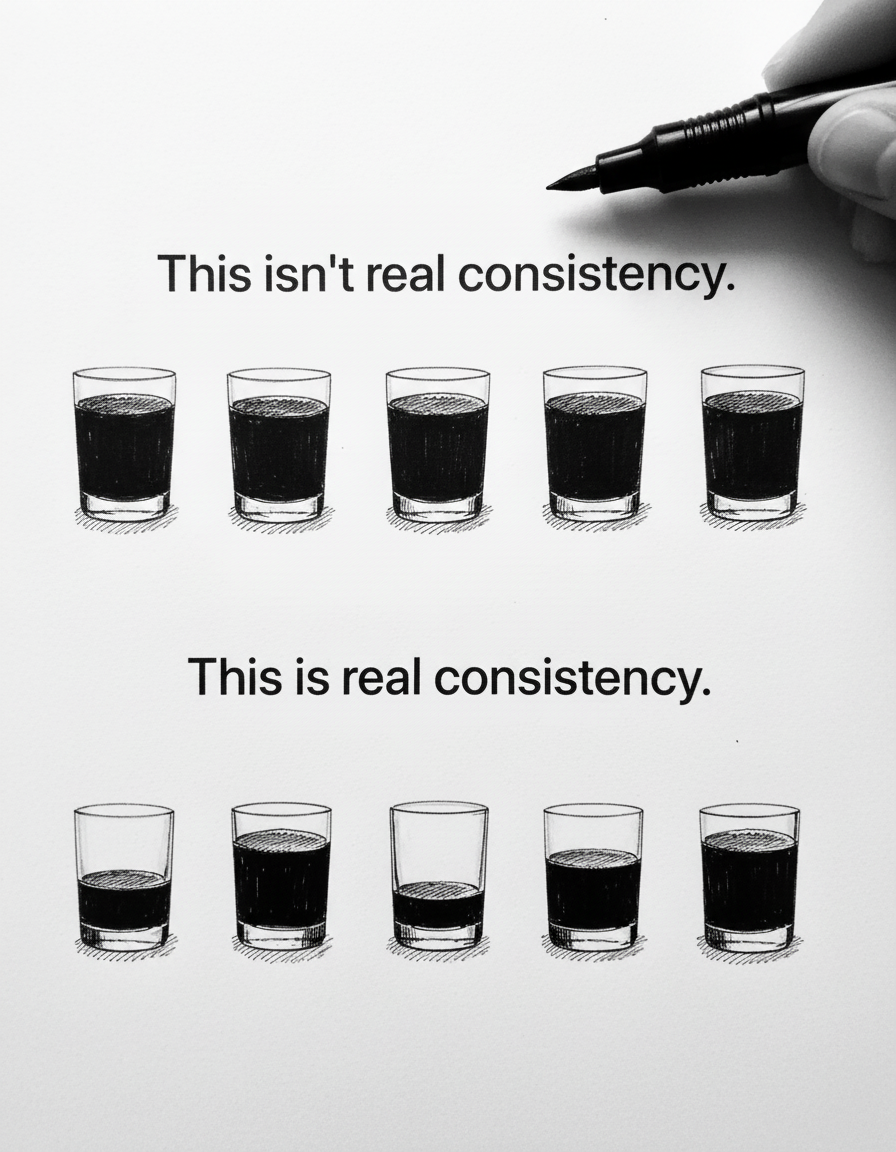 Hand-drawn pen style